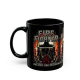 Firefighter Motivational Coffee Mug One Life One Decision Courage Quote Bold Firefighter Design Tribute To Heroes Gift For Firefighters, First Responders, And Everyday Warriors