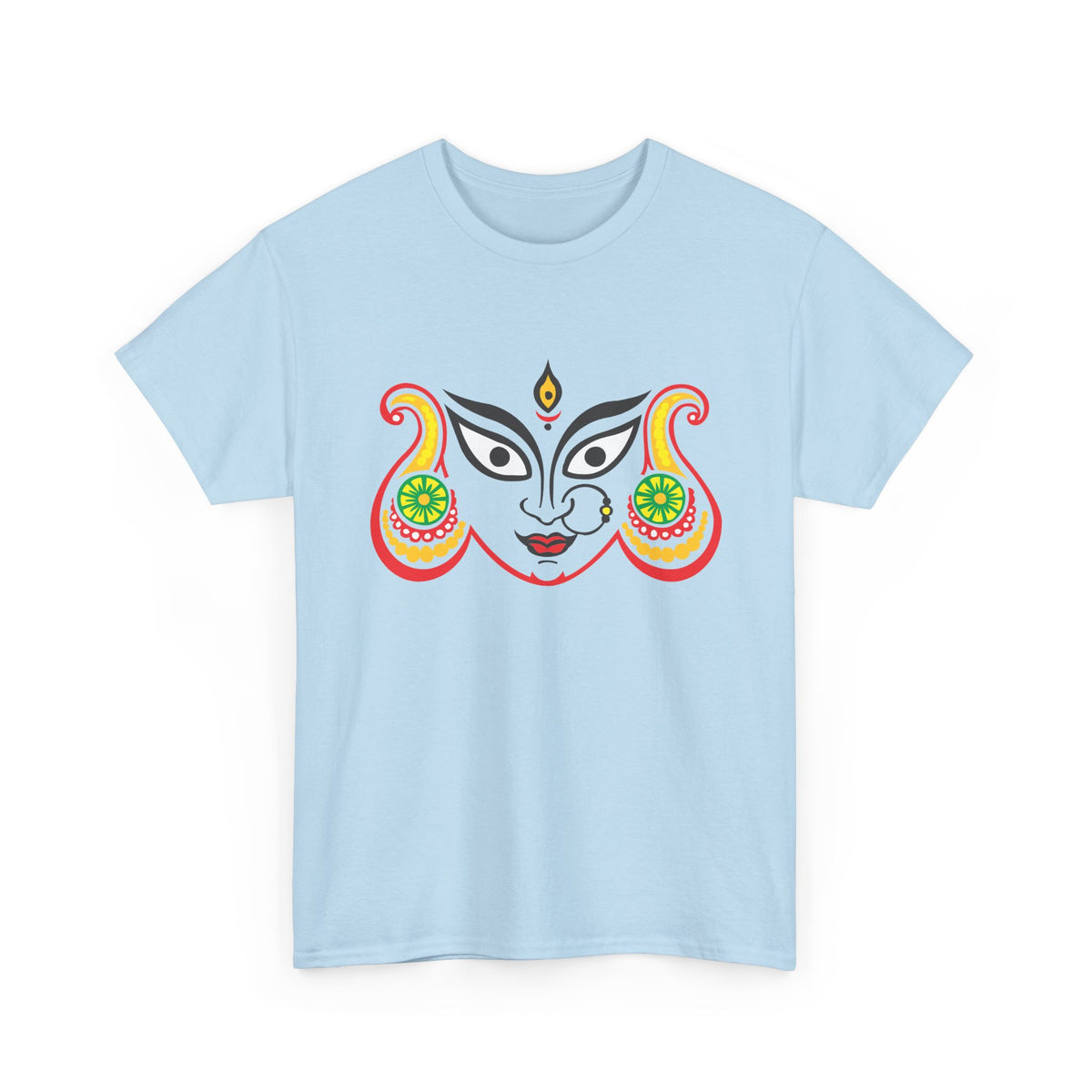 Divine Maa Durga Trinetra Minimal Art T Shirt Hindu Goddess Shakti Bhavani Devi Graphic Tee Spiritual Devotional Streetwear Navratri Festival Ethnic Indian Culture Unisex Cotton Casual Wear Gift For...