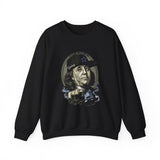 Break Bread Halftone Art Unisex Heavy Blend Crewneck Sweatshirt Bold Urban Streetwear Graphic Pullover Premium Hustle Design Cozy Warm Everyday Wear for Confident Men Women Stylish Gift Idea