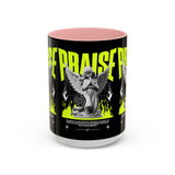 Praise Angel Statue Graphic Ceramic Mug Gothic Spiritual Coffee Tea Cup Bold Streetwear Design