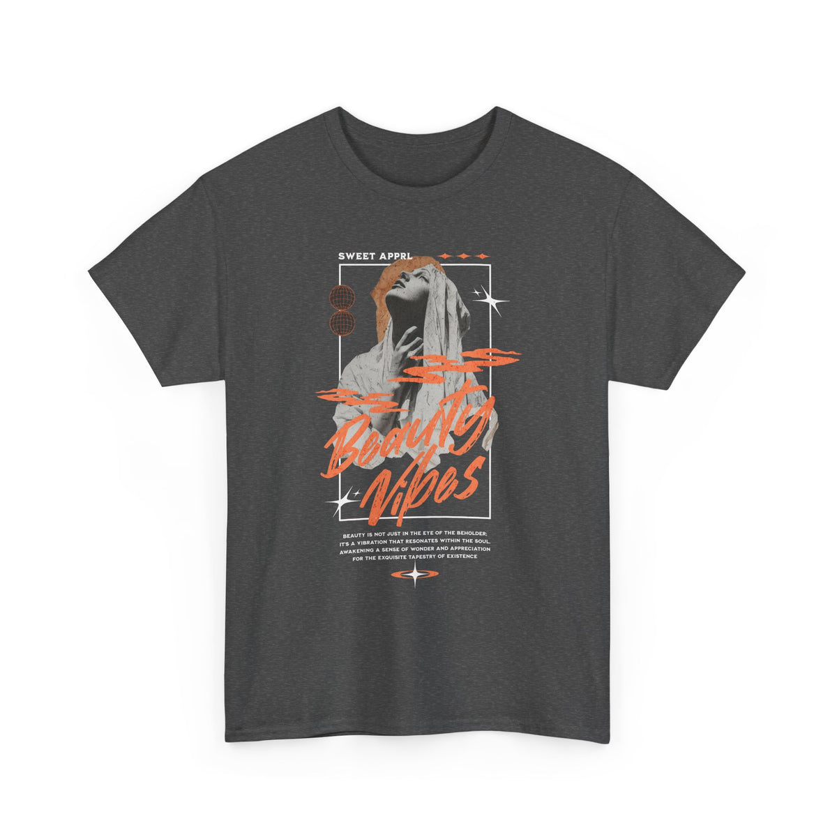 Beauty Vibes Statue Graphic Unisex Heavy Cotton Tee Vintage Streetwear Aesthetic T Shirt Trendy Bold Artistic Design Fashion Top