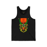 Cell Samurai Unisex Tank Top Futuristic Japanese Warrior Streetwear Cyberpunk Anime Art Sleeveless Shirt For Summer Festivals Gymwear Tattoo Artists And Modern Fashion Enthusiasts