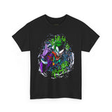 Vibrant Comic-Symbiotic Madness Unisex Heavy Cotton Tee Bold Gothic Streetwear Dark Psychological Art Design Intense Graphic Statement Shirt for Visionaries and Creators