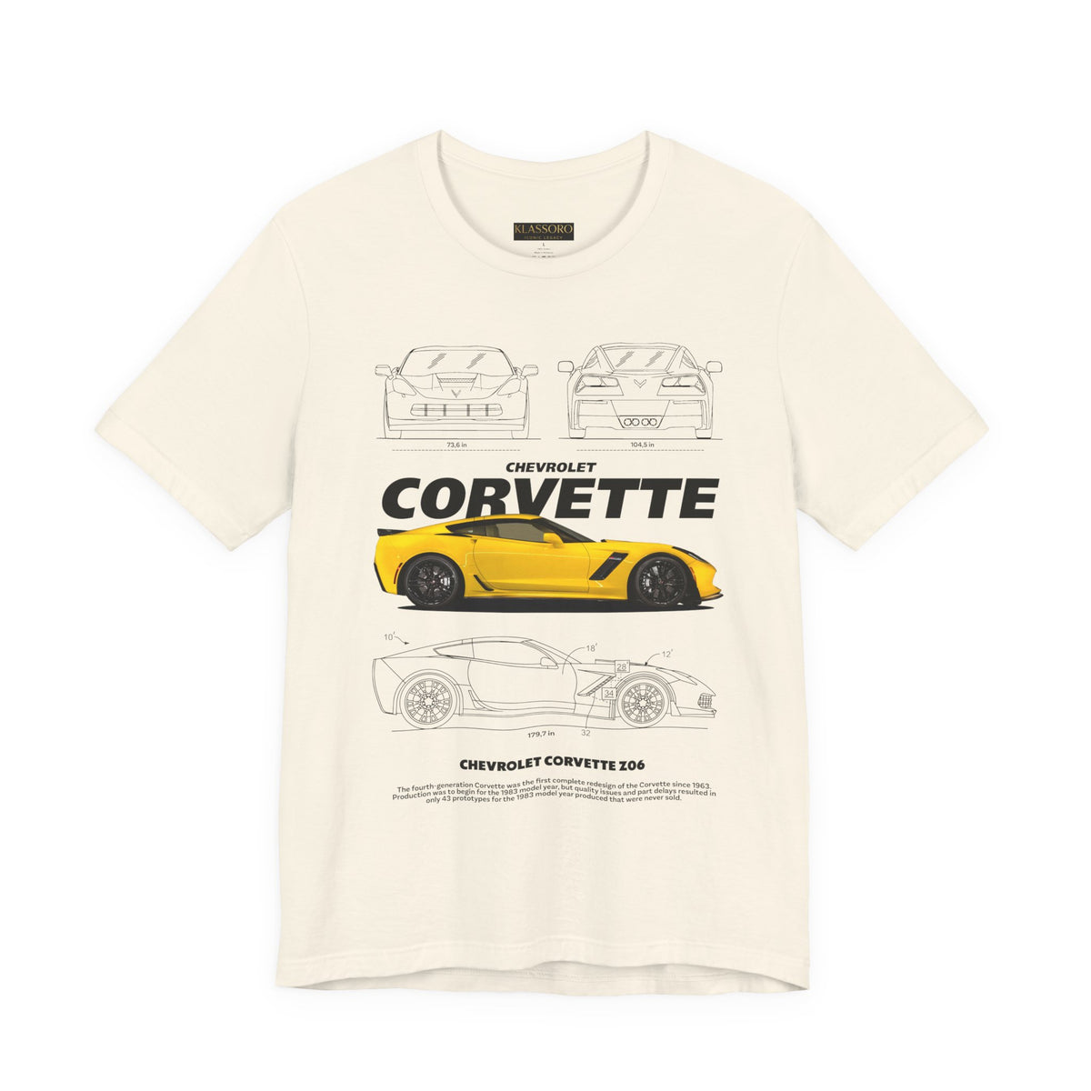Yellow High Performance Sports Coupe Blueprint Art Unisex Heavy Cotton Tee Premium Streetwear For Car Enthusiasts Gearheads And Collectors