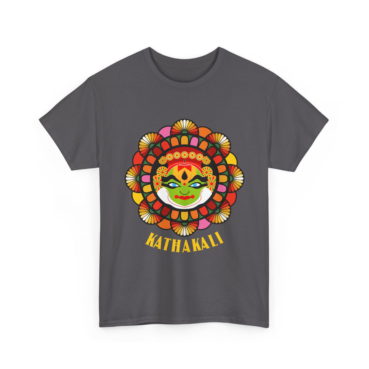 Unisex Kathakali T Shirt Kerala Traditional Dance Art Graphic Tee Indian Culture Festival Onam Heritage Malayalam Performance Heavy Cotton Top