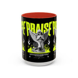 Praise Angel Statue Graphic Ceramic Mug Gothic Spiritual Coffee Tea Cup Bold Streetwear Design
