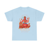 Goddess The Mother Durga T Shirt Divine Shakti Devi Maa Graphic Tee Navratri Durga Puja Festival Wear Hindu Spiritual Devotional Unisex Cotton Casual Streetwear Gift For Devotees