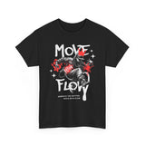 Move With Flow Breakdance Graphic Unisex Heavy Cotton Tee Hip Hop Streetwear Dance Rhythm Urban Style T Shirt