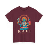 Kali Goddess Unisex Heavy Cotton T Shirt Hindu Spiritual Graphic Tee Maa Kali Mahakali Divine Shakti Protector Destroyer Of Evil Indian Mythology Devotional Streetwear Festival Wear Gift For Navratri...
