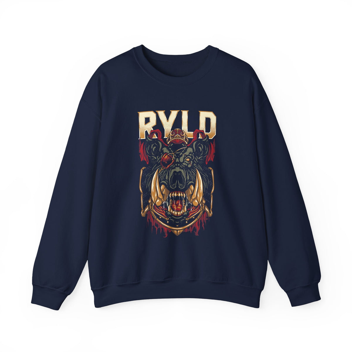 Jabali Warlord Unisex Sweatshirt Bold Warrior Streetwear Savage Fantasy Pullover for Battle Lovers and Dark Mythology Inspired Fall Fashion