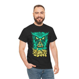 The Watcher Owl All Seeing Wisdom Unisex Heavy Cotton Tee Futuristic Mystic Streetwear T Shirt With Geometric Owl Symbol Neon Glow Artistic Design For Thinkers Visionaries And Night Owls