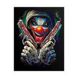 Fearless Grin Street Clown Poster Bold Urban Wall Art Design Neon Chaos Energy Artwork For Creative Minds Gamers And Street Culture Lovers