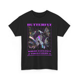 Butterfly Holographic Graphic Black Unisex Heavy Cotton bT Shirt Where Elegance Takes Flight Aesthetic Trendy Streetwear Fashion Outfit
