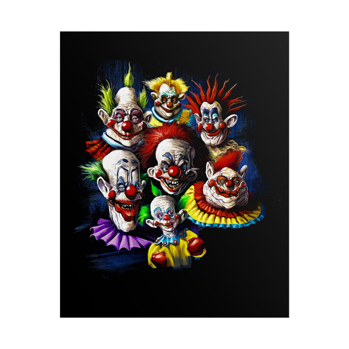 Chaos Clown Crew Poster Premium Wall Art Print For Bold Minds Fearless Creativity Neon Chaos Expression Gothic Street Art Home Decor For Artists And Visionaries