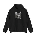 Blessed Angel Statue Graphic Unisex Heavy Blend Hooded Sweatshirt Gothic Streetwear Aesthetic Spiritual Bold Artistic Fashion Hoodie