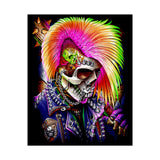 Calavera Punk Skull Matte Vertical Poster Vibrant Neon Gothic Wall Art Punk Rock Decor For Tattoo Studios Music Lovers Halloween Festival Rooms And Alternative Art Collectors