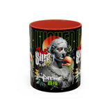 Wicked Supreme Accent Coffee Mug 11oz 15oz Statue Art Graphic Cup Supreme Inspired Streetwear Bust Design Bold Daily Motivation Ceramic Gift Drinkware