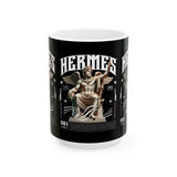 Hermes Greek Mythology Ceramic Coffee Mug Ancient God of Communication and Travel Greek Statue Graphic Cup