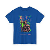 Ruler of the Sea Poseidon Unisex Heavy Cotton Tee Greek Mythology Statue Graphic Gothic Streetwear Bold Artistic Fashion T Shirt