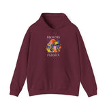 Blooms Person Unisex Heavy Blend Hooded Sweatshirt Graphic Hoodie Black Abstract Colorful Floral Head Artistic Streetwear Modern Creative Futuristic Fashion Outfit
