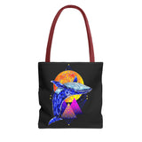 Ballena Cosmic Whale Art Eco Tote Bag Vibrant Geometric Ocean Design Durable Canvas Reusable Shopping Bag Premium Artistic Streetwear Accessory Perfect Gift for Nature Lovers Dreamers and Creative Thinkers