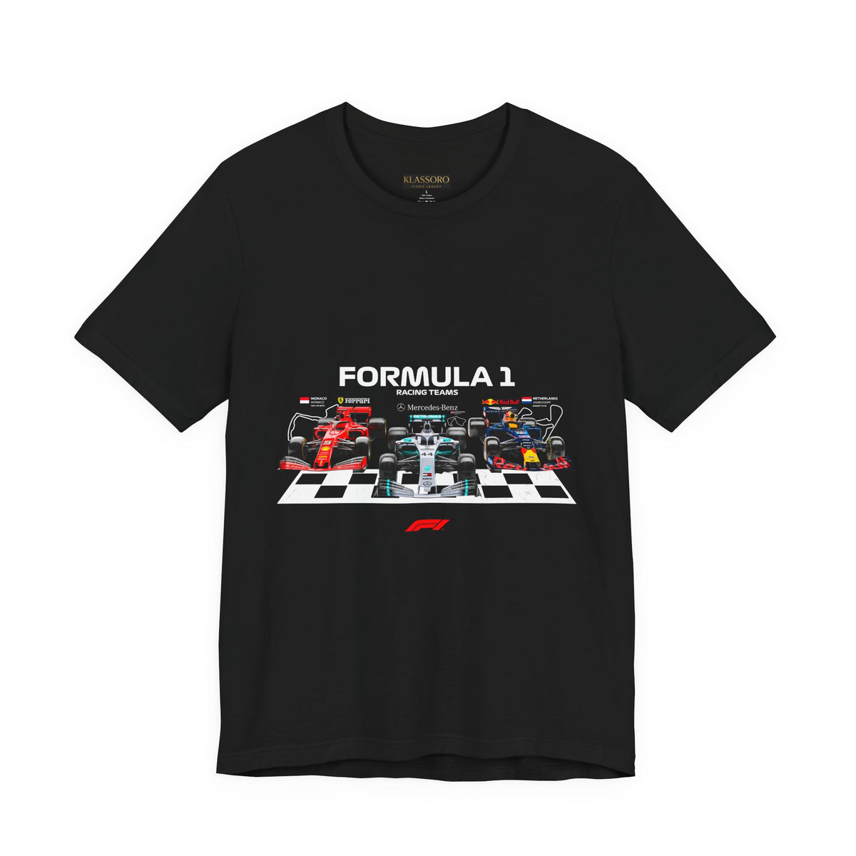Formula 1 High Performance Triple Racing Machines Unisex Heavy Cotton Tee Dynamic Motorsport Inspired Streetwear Graphic Shirt for Speed Lovers and Premium Casual Style