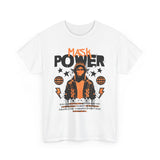 Mask Power Anonymous Strength Graphic Unisex Heavy Cotton Tee Bold Urban Streetwear Empowerment Hacker Inspired Motivational T Shirt