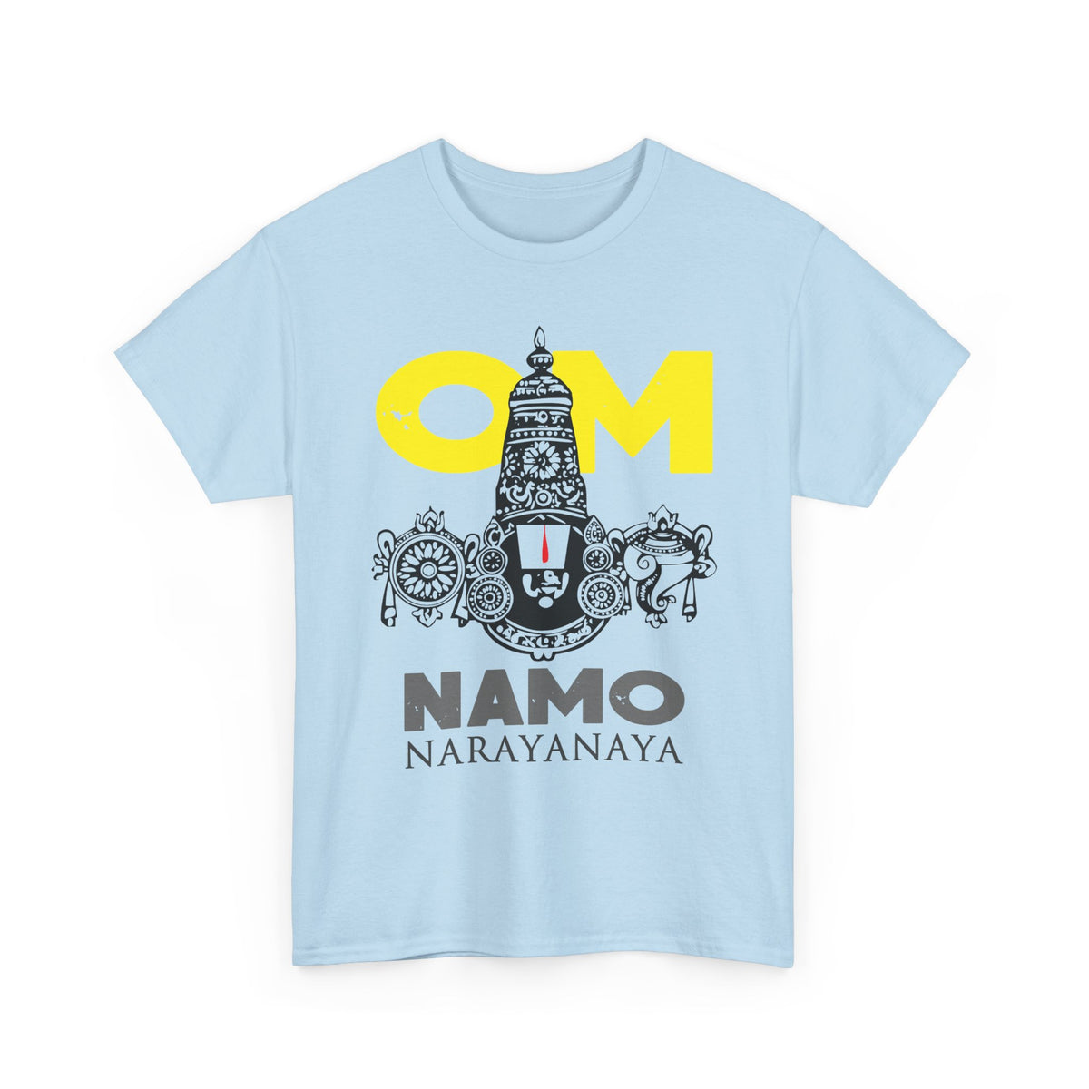 Om Namo Narayanaya Lord Vishnu Devotional Mantra Tshirt Spiritual Hindu Religious Graphic T Shirt For Men Women Bhakti Yoga Festival Wear Temple Visit Gift India