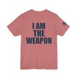 I Am The Weapon Unisex Heavy Cotton Tee Motivational Tactical Mindset Streetwear Bold Warrior Energy Graphic TShirt For Confidence Training Gym Wear Everyday Power Statement