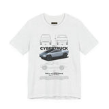 Cyber Truck Tesla Futuristic Electric Pickup Blueprint Art Unisex Heavy Cotton Tee Bold Streetwear Graphic Shirt For Car Lovers And Tech Enthusiasts