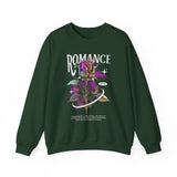 Romance Rose Unisex Heavy Blend Crewneck Sweatshirt Graphic Pullover Black Gothic Aesthetic Love Inspired Streetwear Fashion Artistic Outfit