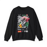 Freedom Snake And Rose Crewneck Comfortable Unisex Sweatshirt Motivational Streetwear Bold Floral Empowerment Design For Resilience And Strength Perfect Gift For Friends Birthdays Cozy Days Casual Wear