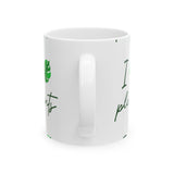 I Love Plants Ceramic Mug Coffee Cup Botanical Leaf Design Gardening Nature Lover Eco Friendly Sustainable Plant Parent Gift For Gardeners And Green Living