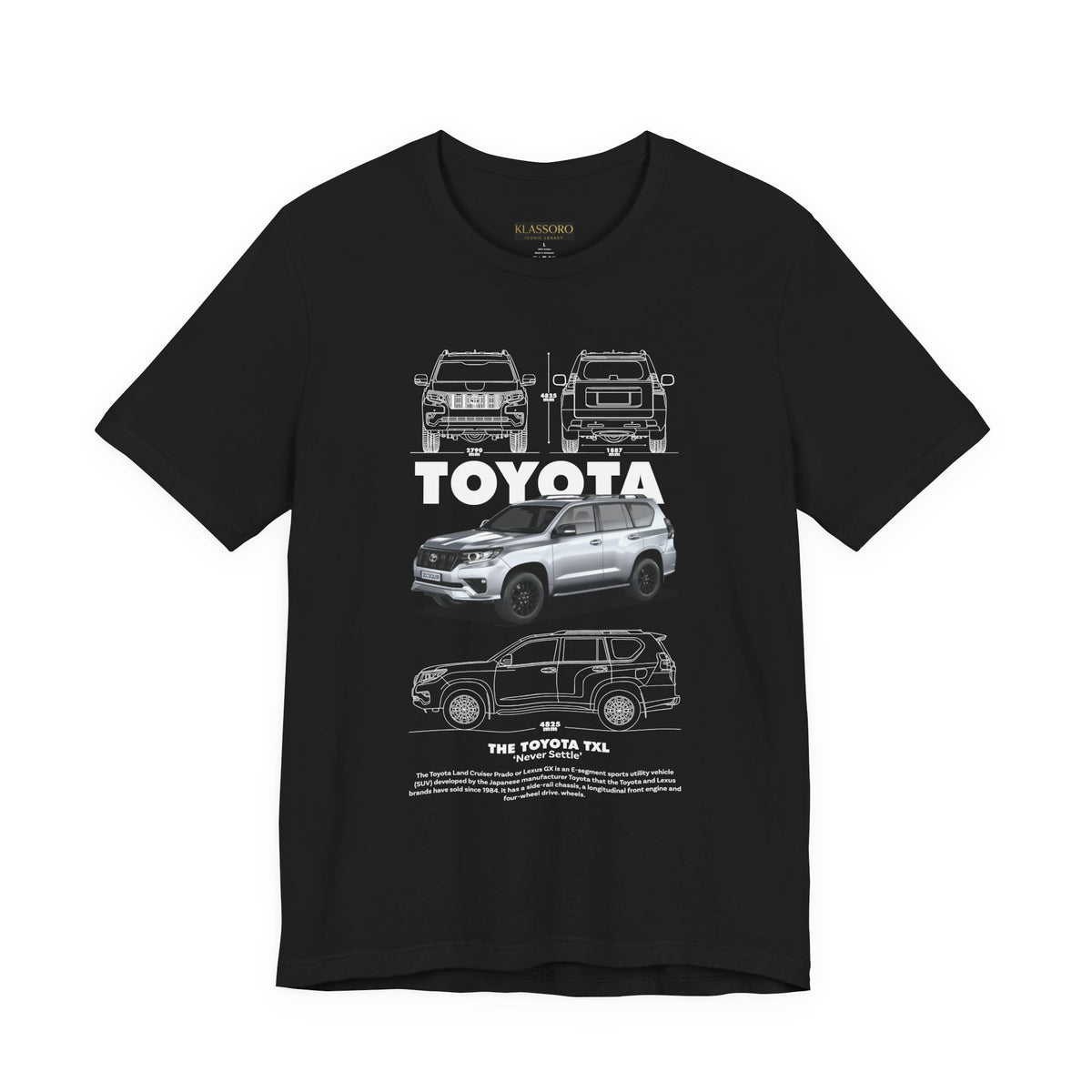 Toyota Land Cruiser Prado TXL Inspired Illustrated Luxury Off Road SUV Graphic T Shirt Premium 4x4 Adventure Vehicle Automotive Streetwear Rugged Travel Lifestyle Gift For SUV Enthusiasts