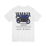 R3 Inspired Sport Motorcycle Art Unisex Heavy Cotton Tee Dynamic Streetwear Graphic for Riders and Moto Enthusiasts