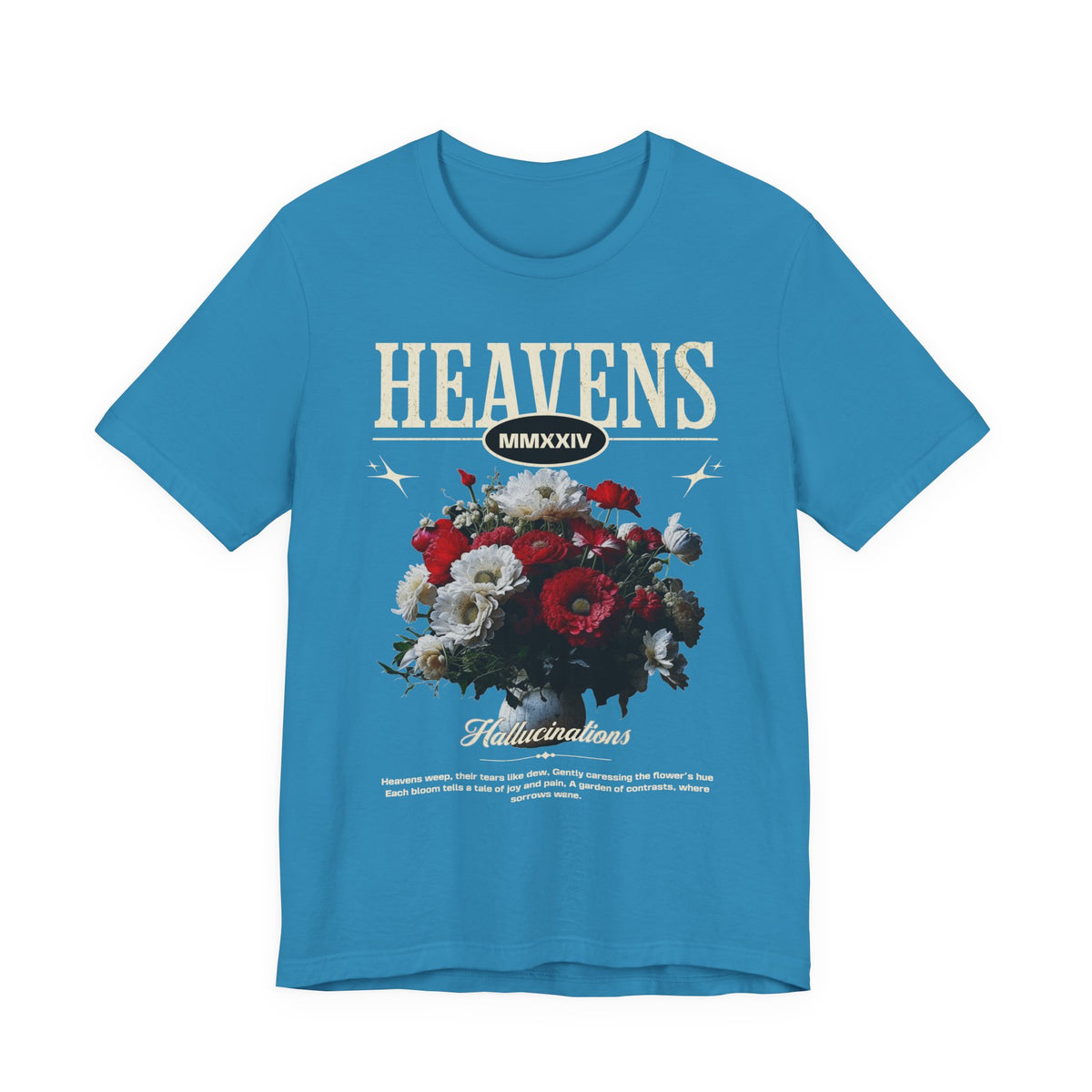 Heavens Hallucinations Unisex Jersey Short Sleeve Tee Comfortable Modern Streetwear Bold Artistic Floral Graphic Design Perfect Gift for Friends Birthdays Casual Wear