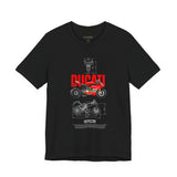 Italian Superbike 1199 Inspired Racing Motorcycle Blueprint Graphic Unisex Heavy Cotton Tee Premium Streetwear T Shirt for Riders Bikers Enthusiasts and Everyday Wear