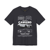 Camaro American Muscle Power Coupe Illustration Unisex Heavy Cotton Tee Premium Streetwear Graphic for Gearheads and Car Enthusiasts
