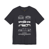 Audi R8 Spyder Inspired Illustrated Luxury Supercar Graphic T Shirt German Performance Convertible Sports Car Streetwear Racing Lifestyle Unisex Tee Gift For Exotic Car Enthusiasts
