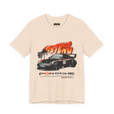 Black Widebody Turbo Racing Car Graphic Unisex Heavy Cotton Tee Streetwear Speed Culture Shirt for Car Enthusiasts