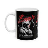 Brave Warrior Roman Gladiator Ceramic Mug Bold Motivational Coffee Cup Inspirational Streetwear Style Tea Mug Durable Print