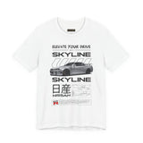 Japanese Performance Coupe Skyline Inspired Unisex Streetwear Tee High Speed Racing Car Graphic Shirt JDM Culture Drift Style Automotive Art Design For Car Lovers Urban Fashion