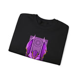 Bills Samurai Unisex Heavy Blend Crewneck Sweatshirt Futuristic Neon Japanese Warrior Design Bold Cyberpunk Streetwear Aesthetic Artistic Fleece Wearable Art for Creators Dreamers and Anime Lovers