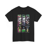 Three Chaos Faces Graphic T Shirt Dark Clown Villain Comic Style Streetwear Unisex Oversized Aesthetic Statement Tee