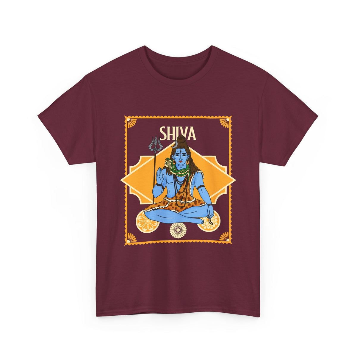Lord Shiva Mahadev Devotional Unisex T Shirt Hindu Spiritual Graphic Cotton Tee Trishul Rudraksha Mahakal Temple Festival Wear Meditation Yoga Gift India