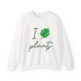 I Love Plants Crewneck Sweatshirt Unisex Heavy Blend Botanical Leaf Eco Friendly Gardening Nature Lover Sustainable Green Living Gift Pullover