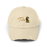 Unisex Distressed Cap With Tate Knight Logo Motivational Streetwear Adjustable Vintage Dad Hat For Gym Fitness Lifestyle