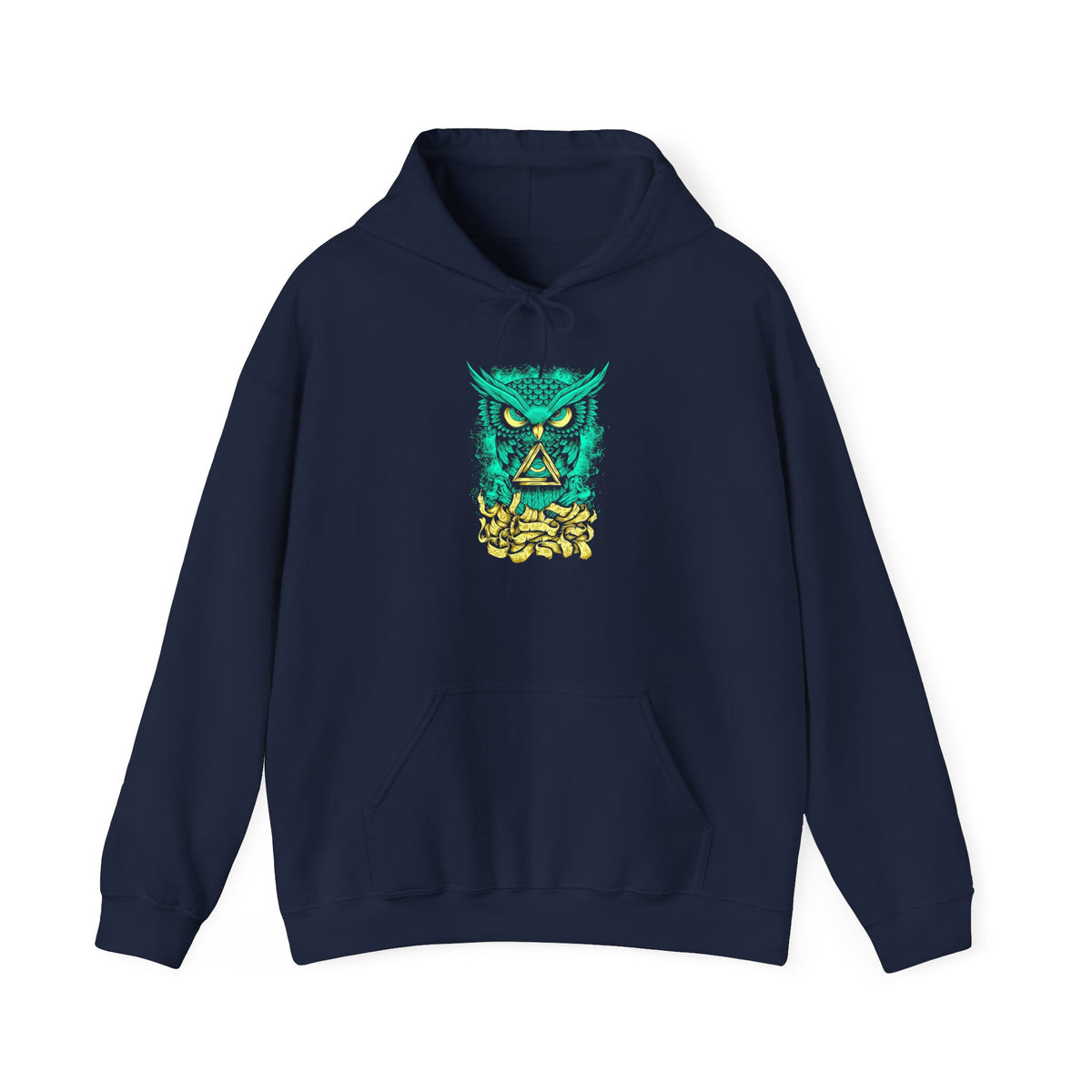 The Watcher Owl All Seeing Wisdom Unisex Heavy Blend Hoodie Neon Mystic Streetwear Futuristic Owl Symbol Glow Design For Creators Visionaries Spiritual Thinkers And Night Owls