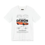 Firestorm Muscle Car Blueprint Design Unisex Heavy Cotton Tee Powerful Retro Performance Art Shirt for Streetwear Lovers & Collectors