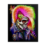 Calavera Punk Skull Matte Vertical Poster Vibrant Neon Gothic Wall Art Punk Rock Decor For Tattoo Studios Music Lovers Halloween Festival Rooms And Alternative Art Collectors